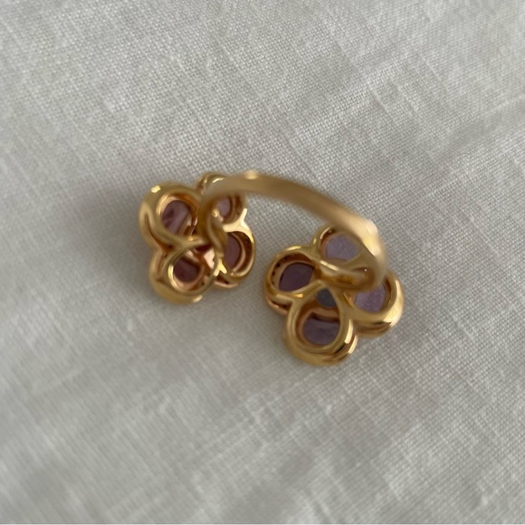 Isabelle Langlois 18kt Gold, Pink Tourmaline, Amethyst & Diamond Ring - Picture 6 of 8